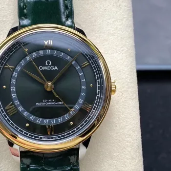 Omega De Ville 434.23.42.22.10.001 Replica - Groene Wijzerplaat Roestvrij Staal