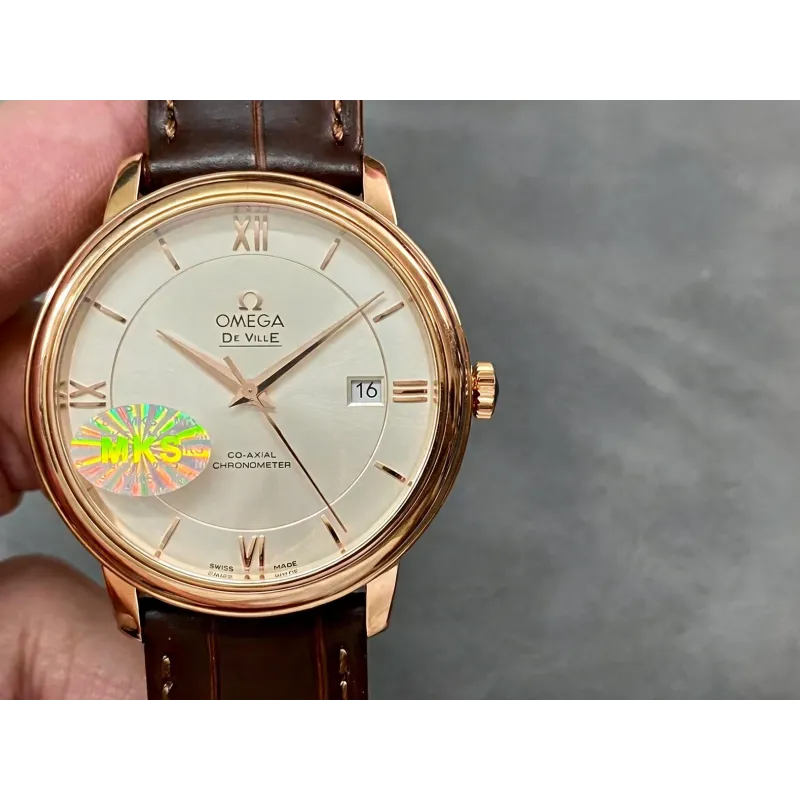 Omega De Ville 424.53.40.20.02.001 Replica - Zilveren Wijzerplaat Tweekleurig