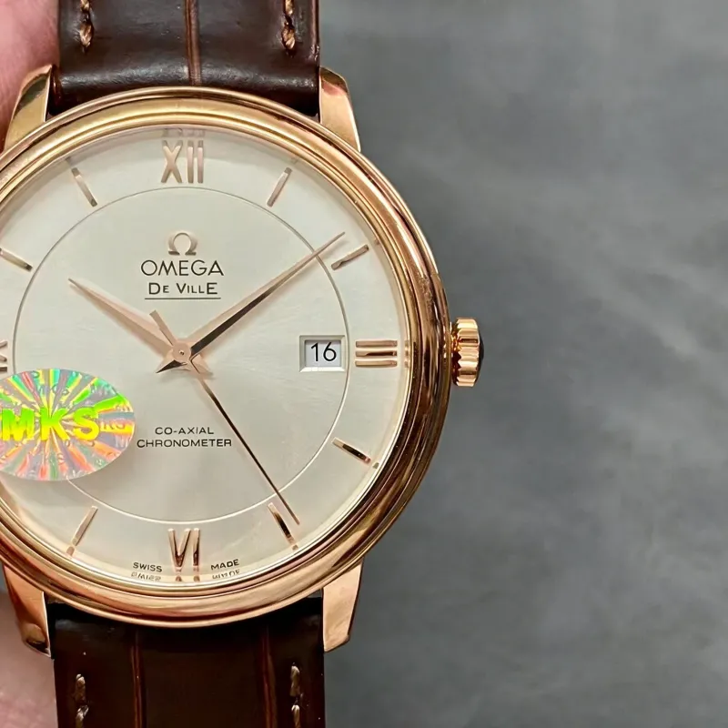 Omega De Ville 424.53.40.20.02.001 Replica - Zilveren Wijzerplaat Tweekleurig