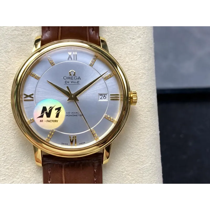 Omega De Ville 424.53.40.20.52.001 Replica - Zilveren Wijzerplaat Tweekleurig