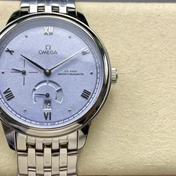 Omega De Ville 434.10.41.21.03.001 Replica - Blauwe Wijzerplaat Roestvrij Staal