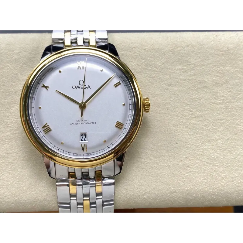 Omega De Ville 434.20.40.20.02.002 Replica - Zilveren Wijzerplaat Roestvrij Staal