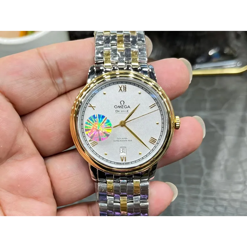 Omega De Ville 424.20.40.20.02.005 Replica - Zilveren Wijzerplaat Tweekleurig