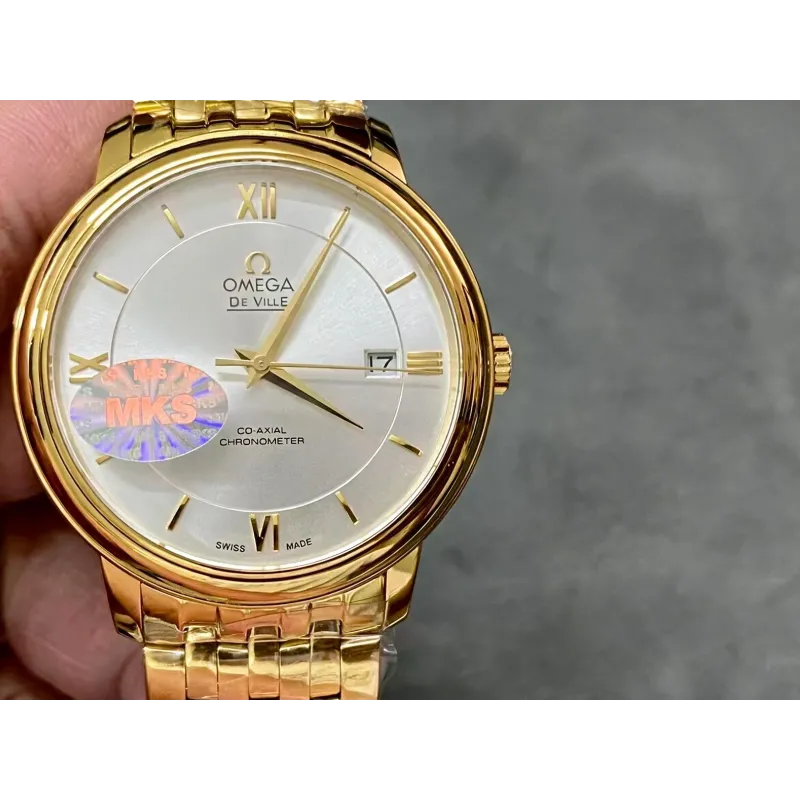 Omega De Ville 424.50.37.20.02.002 Replica - Zilveren Wijzerplaat Tweekleurig