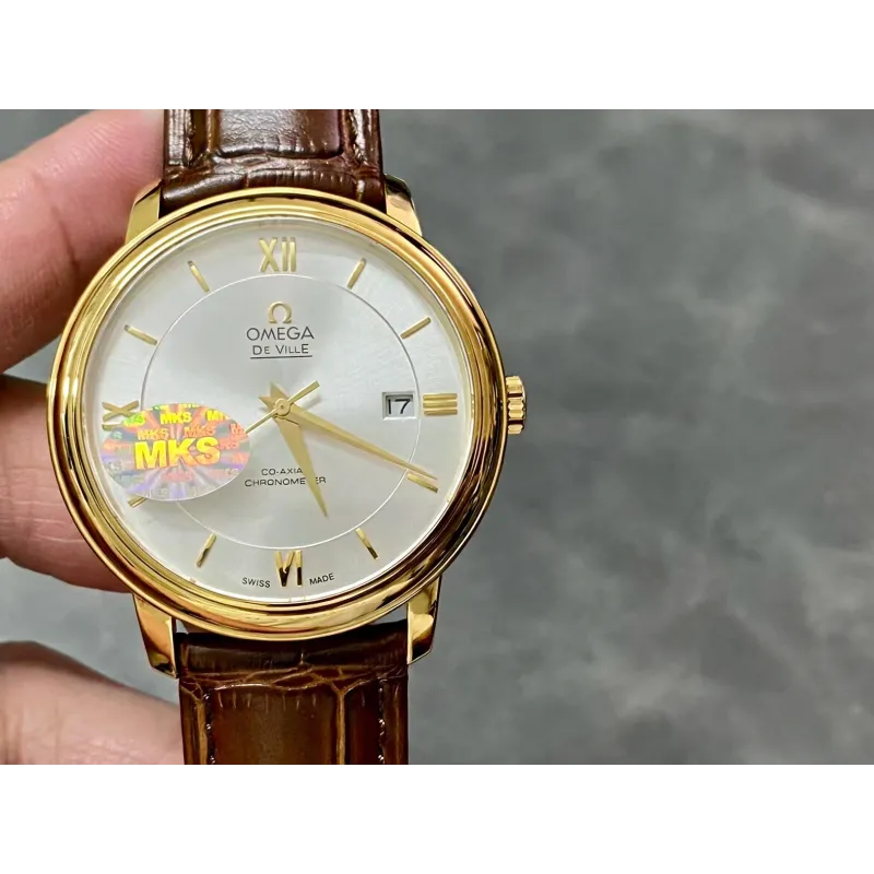 Omega De Ville 424.53.40.20.02.002 Replica - Zilveren Wijzerplaat Tweekleurig