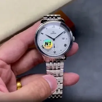 Omega De Ville 434.10.41.20.02.001 Replica - Zilveren Wijzerplaat Roestvrij Staal