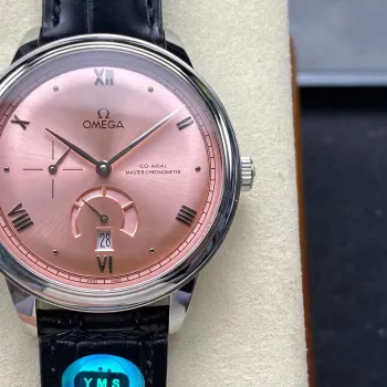 Omega De Ville 434.13.41.21.10.001 Replica - Roze Wijzerplaat Roestvrij Staal