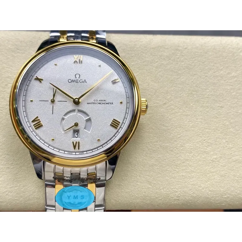 Omega De Ville 434.20.41.21.02.001 Replica - Zilveren Wijzerplaat Roestvrij Staal