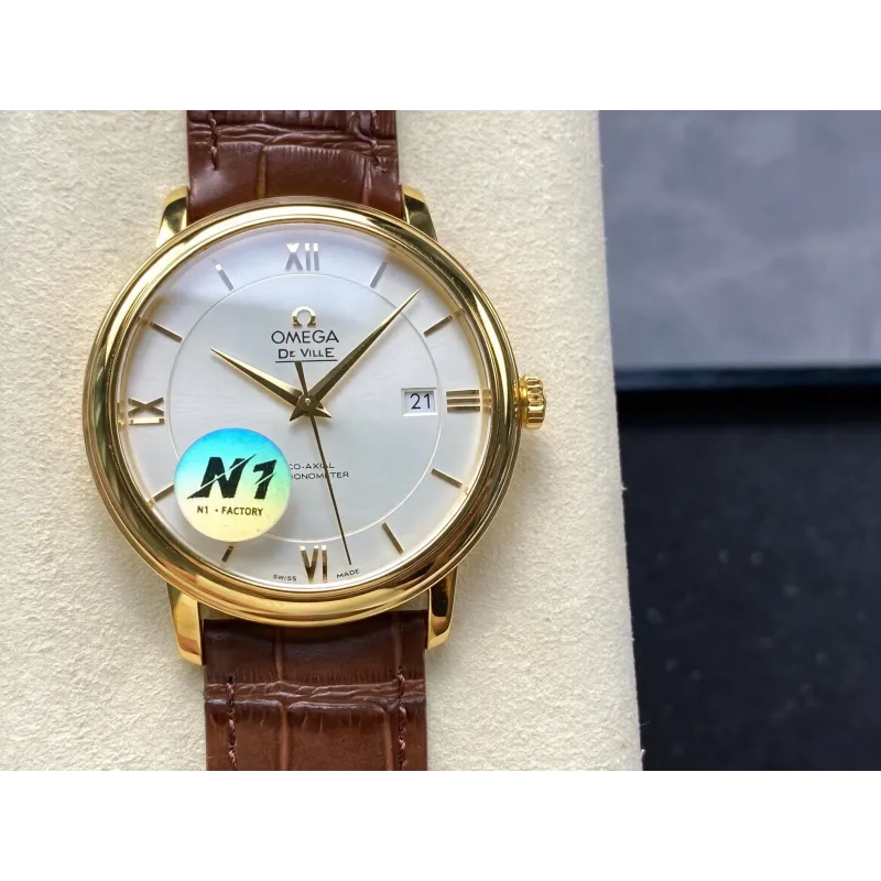 Omega De Ville 424.53.40.20.02.002 Replica - Zilveren Wijzerplaat Tweekleurig