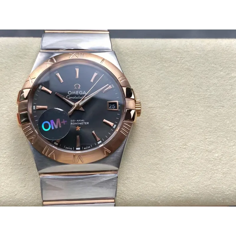 Omega Constellation 123.20.38.21.06.002 Replica - Grijze Wijzerplaat Roestvrij Staal