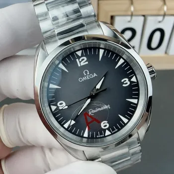 Omega Seamaster Railmaster 235.10.38.20.06.001 Replica - Grijze Wijzerplaat Roestvrij Staal