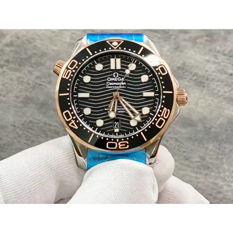 Omega Seamaster Diver 300M 210.20.42.20.01.001 Replica - Zwarte Wijzerplaat Tweekleurig