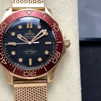 Omega Seamaster 210.90.42.20.01.003 Replica - Zwarte Wijzerplaat Geribbelde Lunette