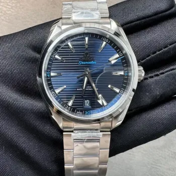 Omega Seamaster 220.10.41.21.03.001 Replica - Blauwe Wijzerplaat Roestvrij Staal