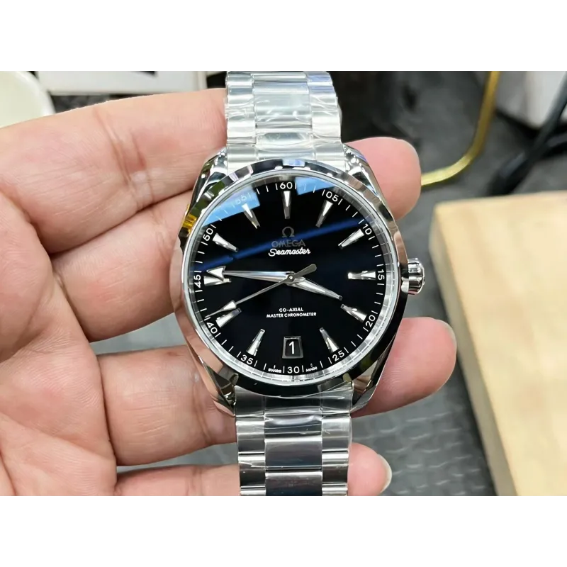 Omega Seamaster 220.10.41.21.01.002 Replica - Zwarte Wijzerplaat Roestvrij Staal