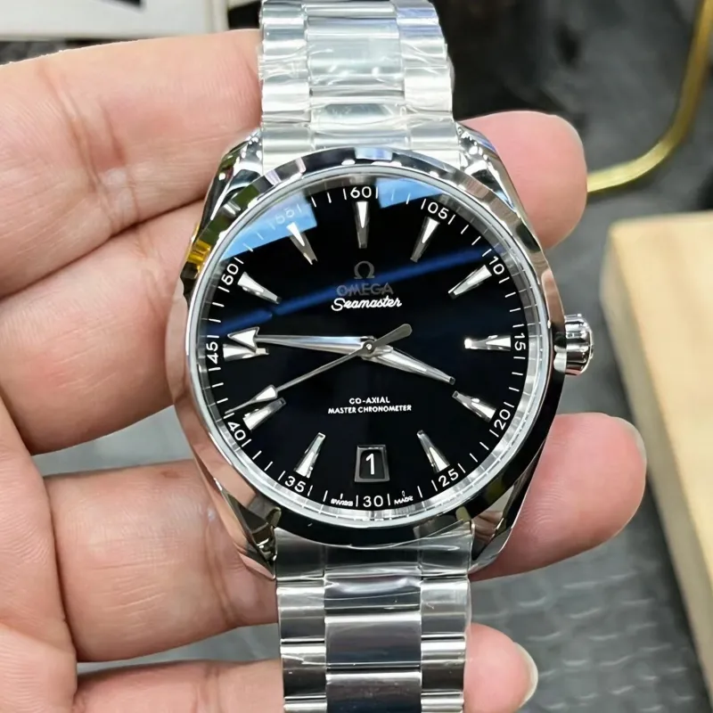 Omega Seamaster 220.10.41.21.01.002 Replica - Zwarte Wijzerplaat Roestvrij Staal