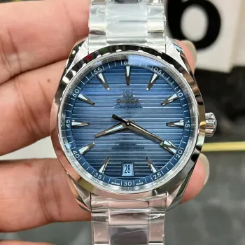Omega Seamaster 220.10.41.21.03.005 Replica - Blauwe Wijzerplaat Roestvrij Staal