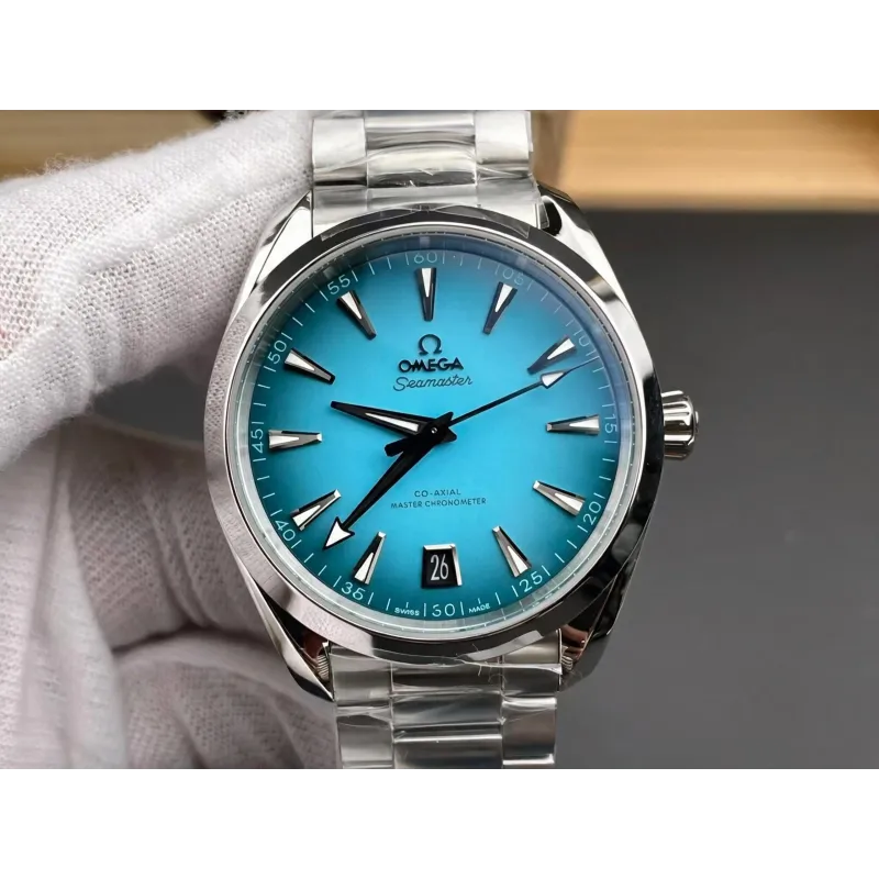 Omega Seamaster 220.10.41.21.03.006 Replica - Blauwe Wijzerplaat Roestvrij Staal