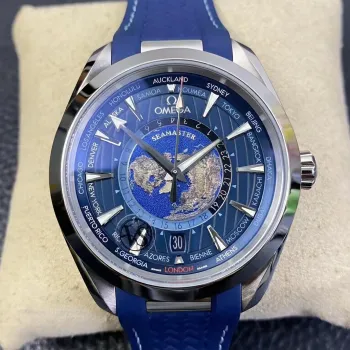 Omega Seamaster Aqua Terra 150M Worldtimer 220.12.43.22.03.001 Replica - Blauwe Wijzerplaat