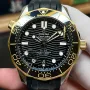 Omega Seamaster 210.22.42.20.01.001 Replica - Zwarte Wijzerplaat Rubberen Band