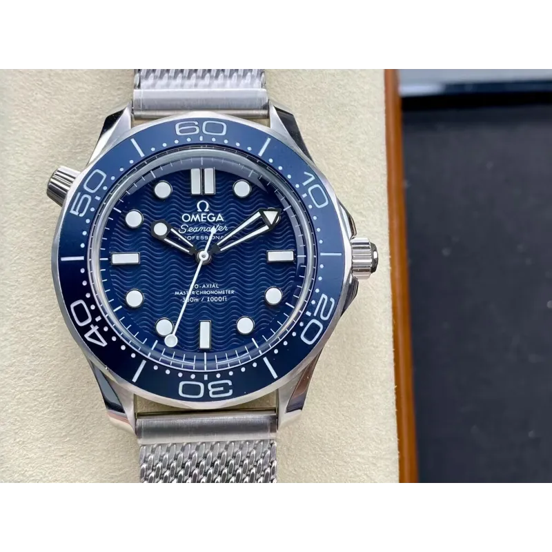 Omega Seamaster Diver 300M 210.30.42.20.03.002 Replica - Blauwe Wijzerplaat Roestvrij Staal