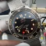 Omega Seamaster No Time To Die 210.90.42.20.01.001 Replica - Bruine Wijzerplaat Geribbelde Lunette