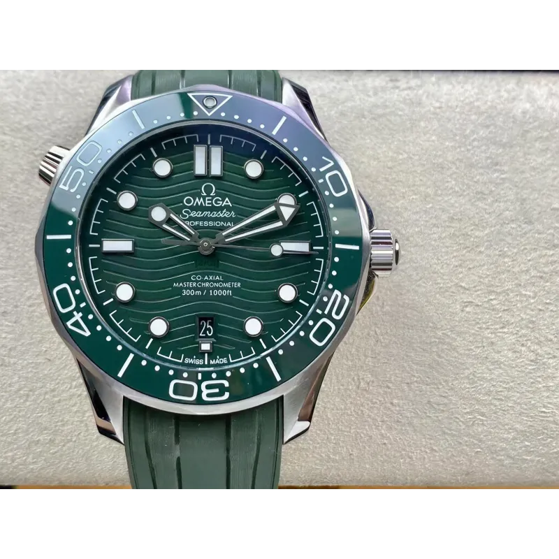 Omega Seamaster Diver 300M 210.32.42.20.10.001 Replica - Groene Wijzerplaat Roestvrij Staal