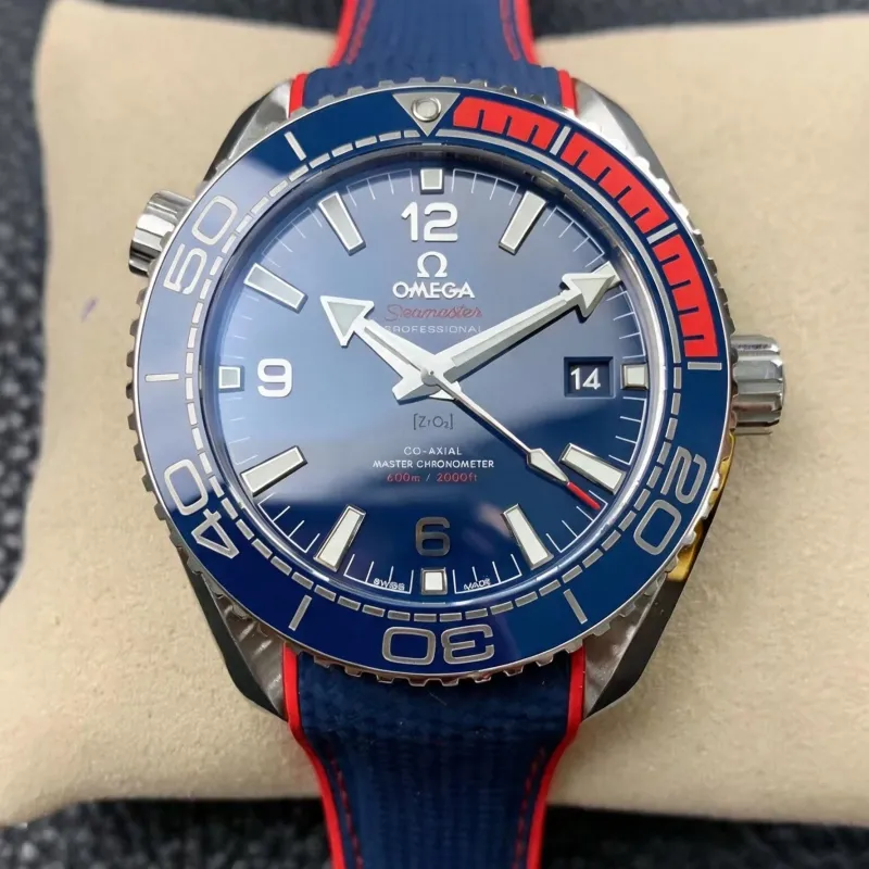 Omega Seamaster Planet Ocean PyeongChang 2018 522.32.44.21.03.001 Replica - Blauwe Wijzerplaat