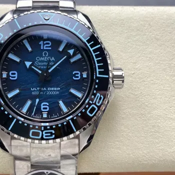 Omega Seamaster 215.30.46.21.03.002 Replica - Blauwe Wijzerplaat Geribbelde Lunette