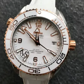 Omega Seamaster Planet Ocean 600M 215.23.40.20.04.001 Replica - Witte Wijzerplaat Tweekleurig