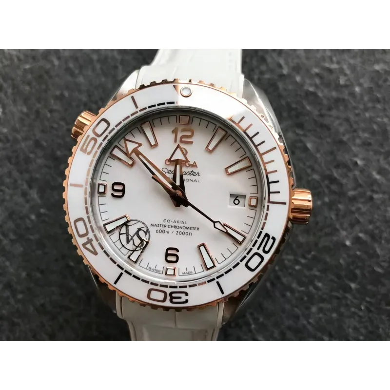 Omega Seamaster Planet Ocean 600M 215.23.40.20.04.001 Replica - Witte Wijzerplaat Tweekleurig