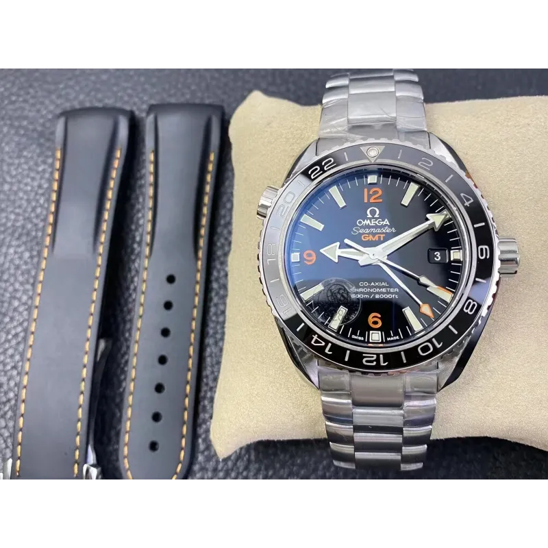 Omega Seamaster Planet Ocean 600M GMT 232.30.44.22.01.002 Replica - Zwarte Wijzerplaat