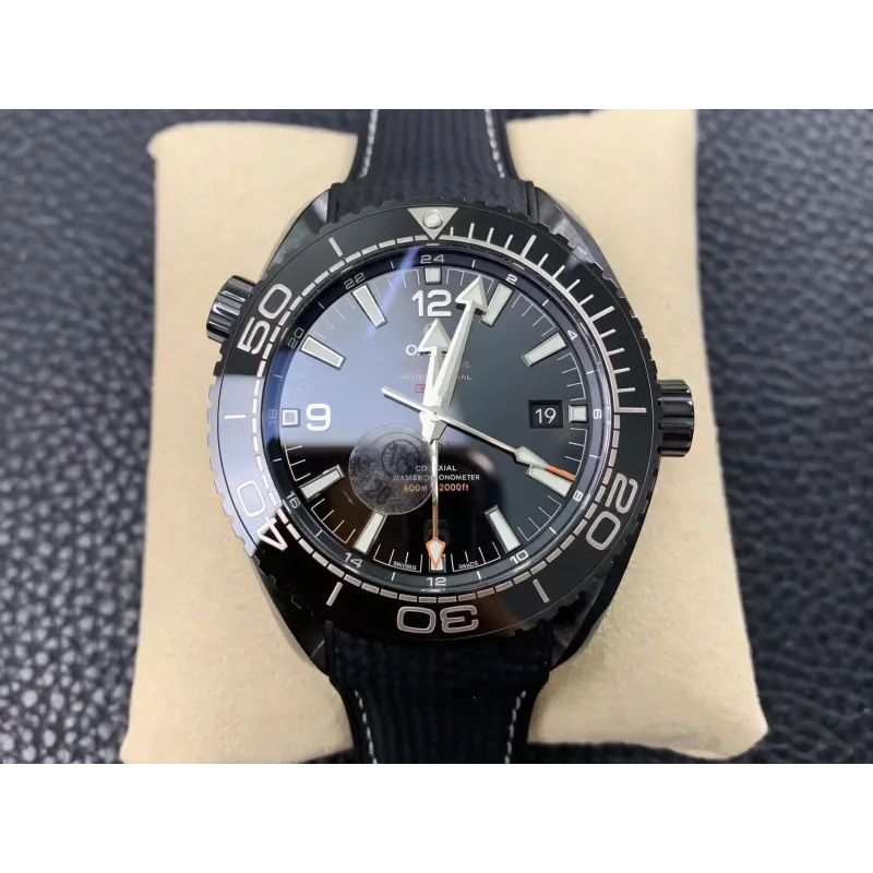 Omega Seamaster Planet Ocean 600M GMT Deep Black 215.92.46.22.01.001 Replica - Zwarte Wijzerplaat