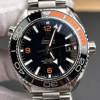 Omega Seamaster 215.30.44.21.01.002 Replica - Zwarte Wijzerplaat Geribbelde Lunette