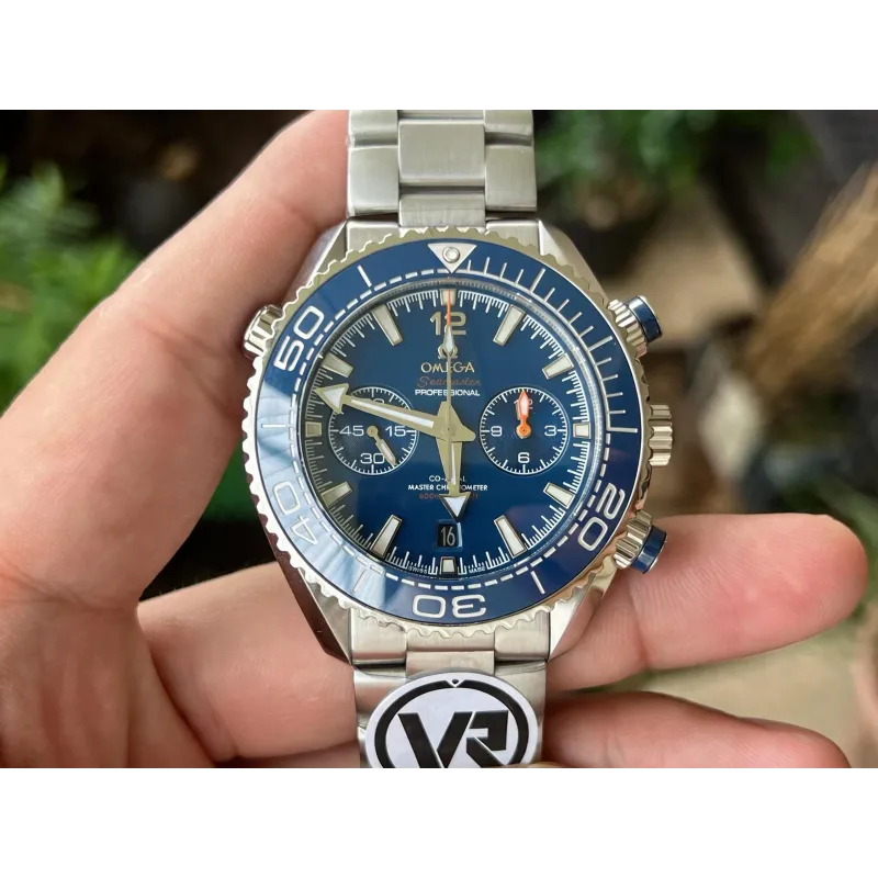 Omega Seamaster 215.30.46.51.03.001 Replica - Blauwe Wijzerplaat Geribbelde Lunette