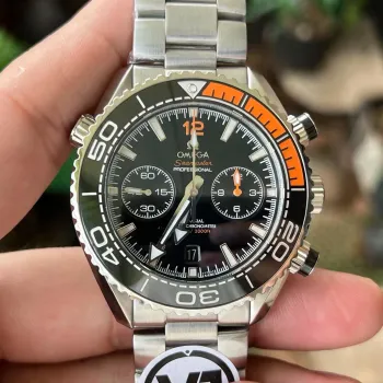 Omega Seamaster 215.30.46.51.01.002 Replica - Zwarte Wijzerplaat Geribbelde Lunette