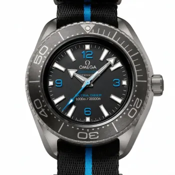 Omega Seamaster 215.92.46.21.01.001 Replica - Zwarte Wijzerplaat Geribbelde Lunette