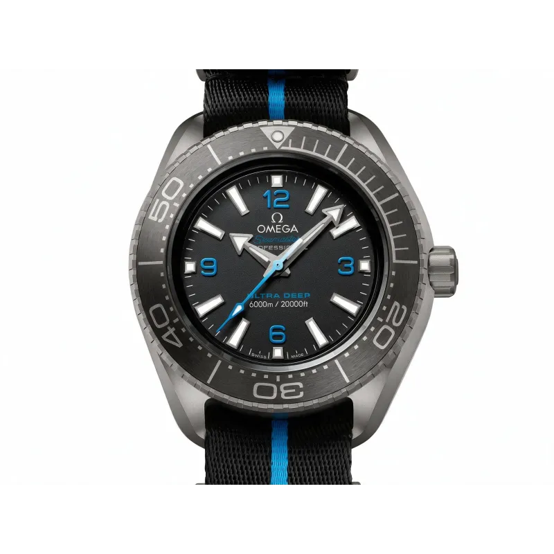 Omega Seamaster 215.92.46.21.01.001 Replica - Zwarte Wijzerplaat Geribbelde Lunette
