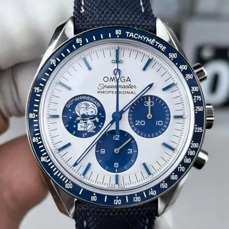 Omega Speedmaster 50th Anniversary Snoopy 310.32.42.50.02.001 Replica - Witte Wijzerplaat