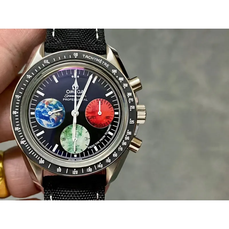 Omega Speedmaster From the Moon to Mars 3577.50.00 Replica - Zwarte Wijzerplaat Roestvrij Staal