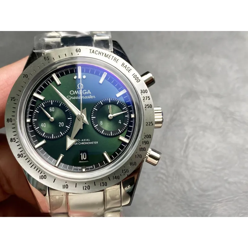 Omega Speedmaster '57 332.10.41.51.10.001 Replica - Groene Wijzerplaat Roestvrij Staal