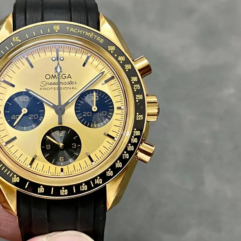 Omega Speedmaster 310.62.42.50.99.001 Replica - Gouden Wijzerplaat Tachymeter Lunette