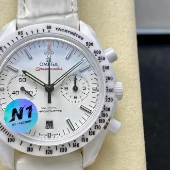 Omega Speedmaster 311.93.44.51.04.002 Replica - Witte Wijzerplaat Tachymeter Lunette