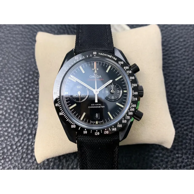 Omega Speedmaster Moonwatch Dark Side of the Moon Pitch Black 311.92.44.51.01.003 Replica - Zwarte Wijzerplaat Tachymeter Lunette