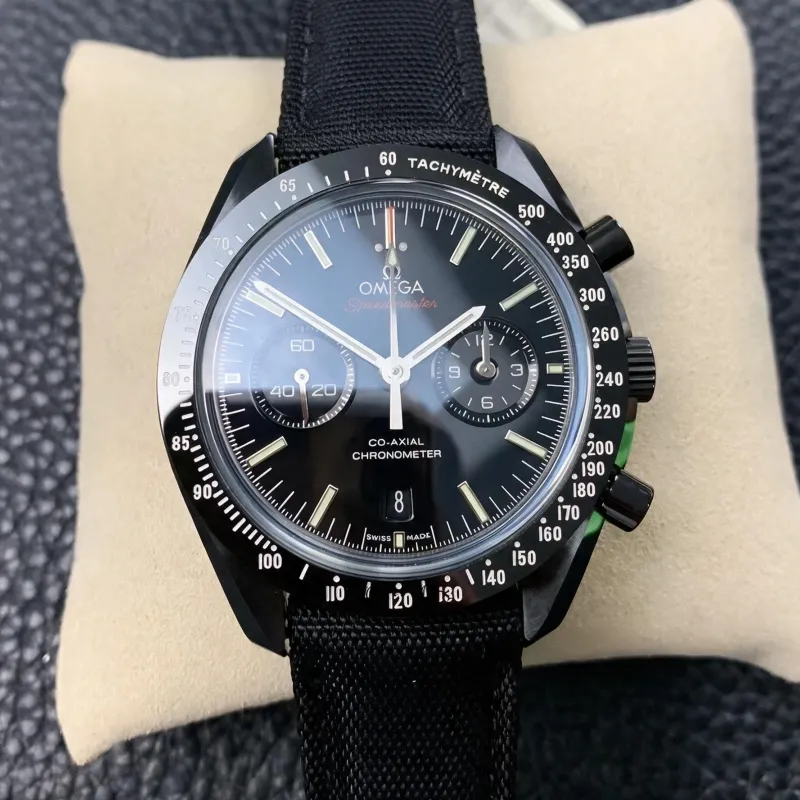 Omega Speedmaster Moonwatch Dark Side of the Moon Pitch Black 311.92.44.51.01.003 Replica - Zwarte Wijzerplaat Tachymeter Lunette