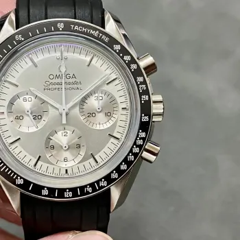 Omega Speedmaster 310.63.42.50.02.001 (RUBBER STRAP) Replica - Zilveren Wijzerplaat