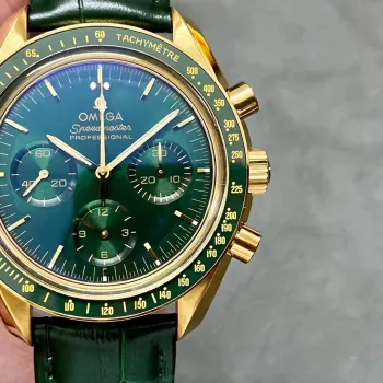 Omega Speedmaster 310.63.42.50.10.001 Replica - Groene Wijzerplaat Tachymeter Lunette