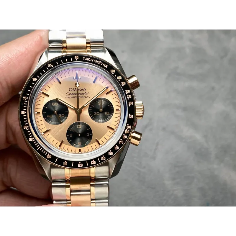 Omega Speedmaster 310.20.42.50.99.001 Replica - Roze Wijzerplaat Roestvrij Staal