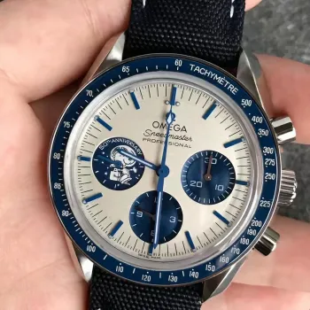 Omega Speedmaster Moonwatch Snoopy 310.32.42.50.02.001 Replica - Zilveren Wijzerplaat Roestvrij Staal