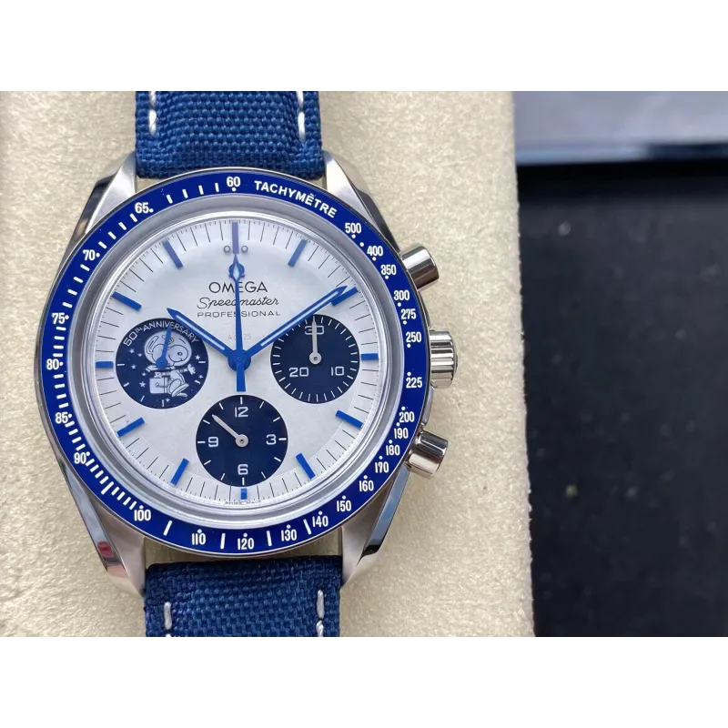 Omega Speedmaster Snoopy 310.32.42.50.02.001 Replica - Zilveren Wijzerplaat Roestvrij Staal